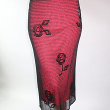Load image into Gallery viewer, Fully Beaded Rose Midi Skirt

